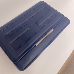 Fendi Tube Leather Clutch Wallet On Chain